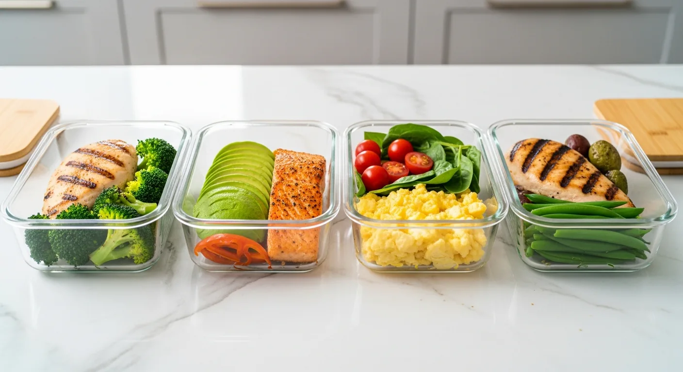 Keto weekly meal prep containers