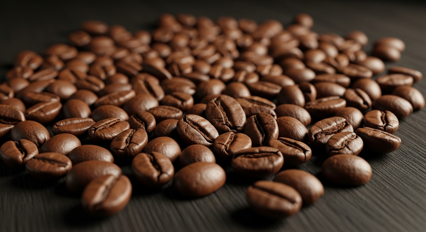 Fresh coffee beans for bulletproof coffee preparation