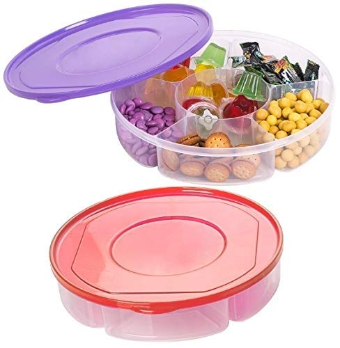 Zilpoo 6-Compartment Keto Snack Plate - 2 Pack